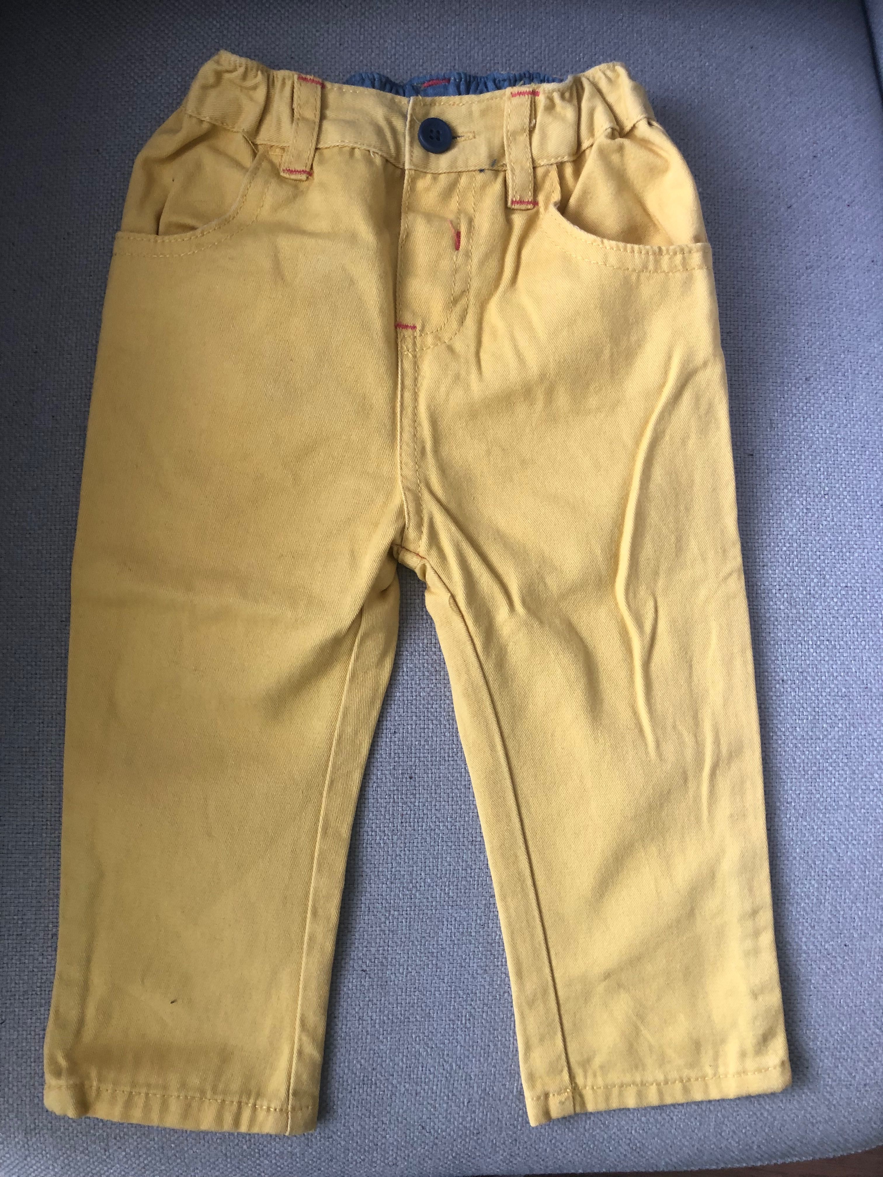 Spodnie żółte r 74