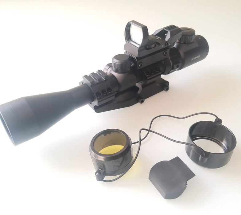 Приціл оптичний 3 в 1 комбо.
3-9x40EG.