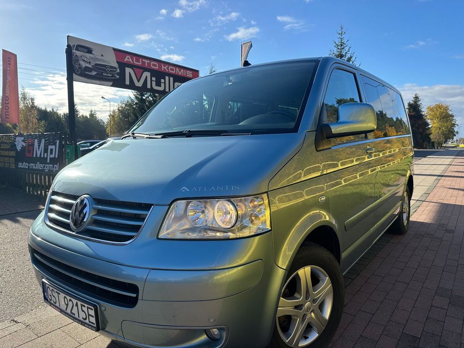 Volkswagen Multivan ATLANTIS 2,5 TDI-131KM Zarejestrowany, Webasto, Navi, Łóżko..