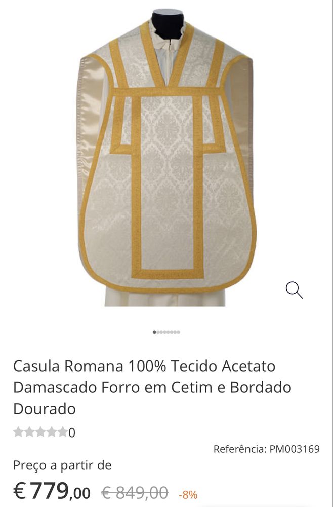 Casula vestido padre muito antiga, arte sacra religioso