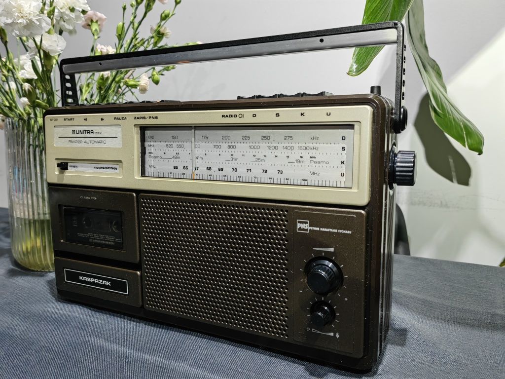 Radiomagnetofon Unitra Kasprzak RM 222 Nowy UKF *Sprawny Kasety PRL