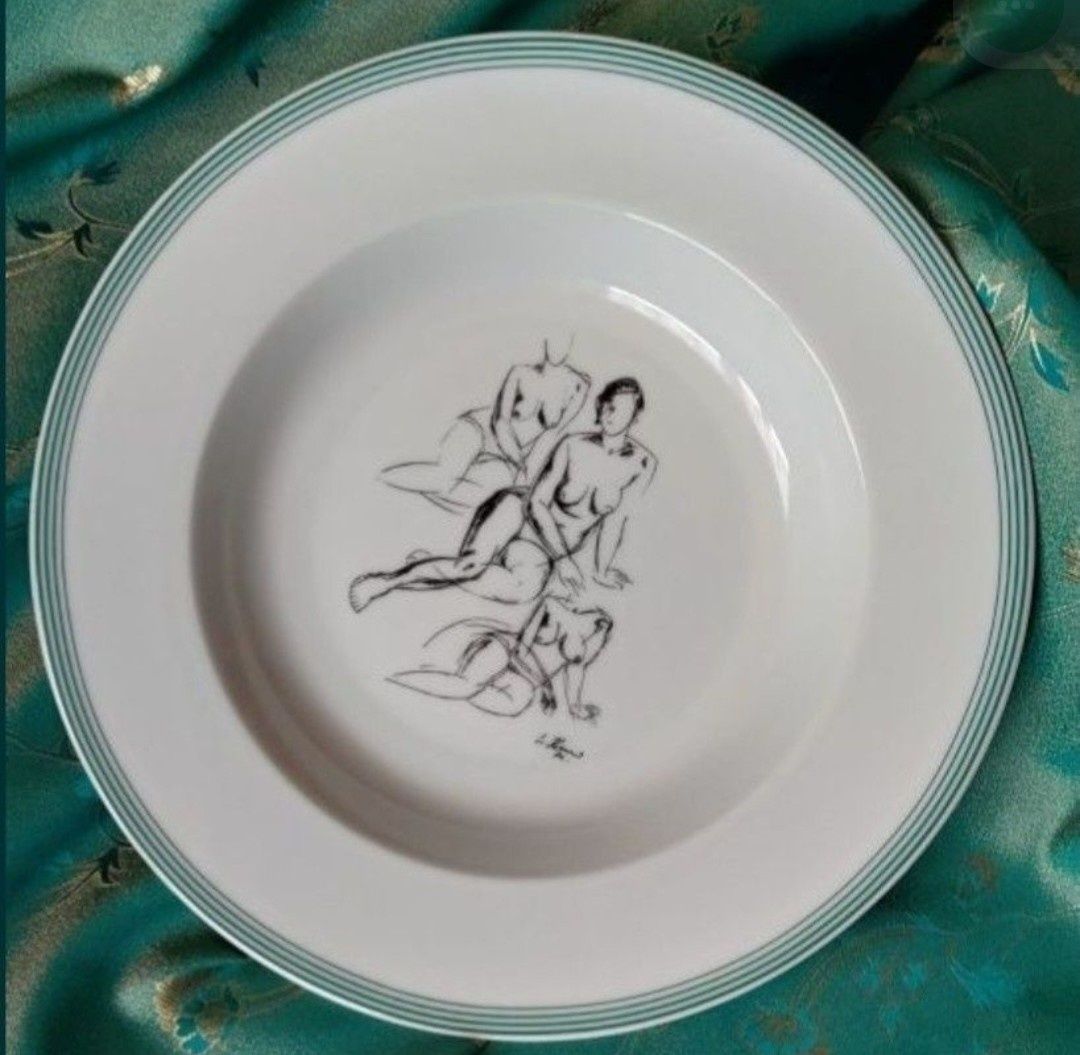 Porcelanowy talerz z serii kobiety / kobieta 2 sztuki