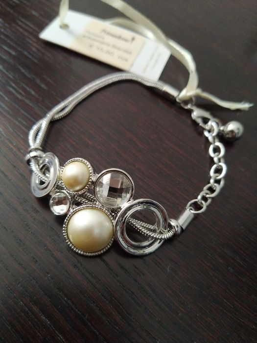 Pulseira prateada anti-alérgica, elegante - Primadona - Nova!