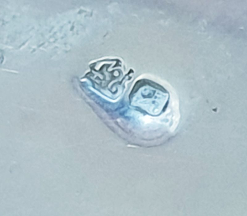 Amoroso antigo copo de criança com cãozinho em prata portuguesa