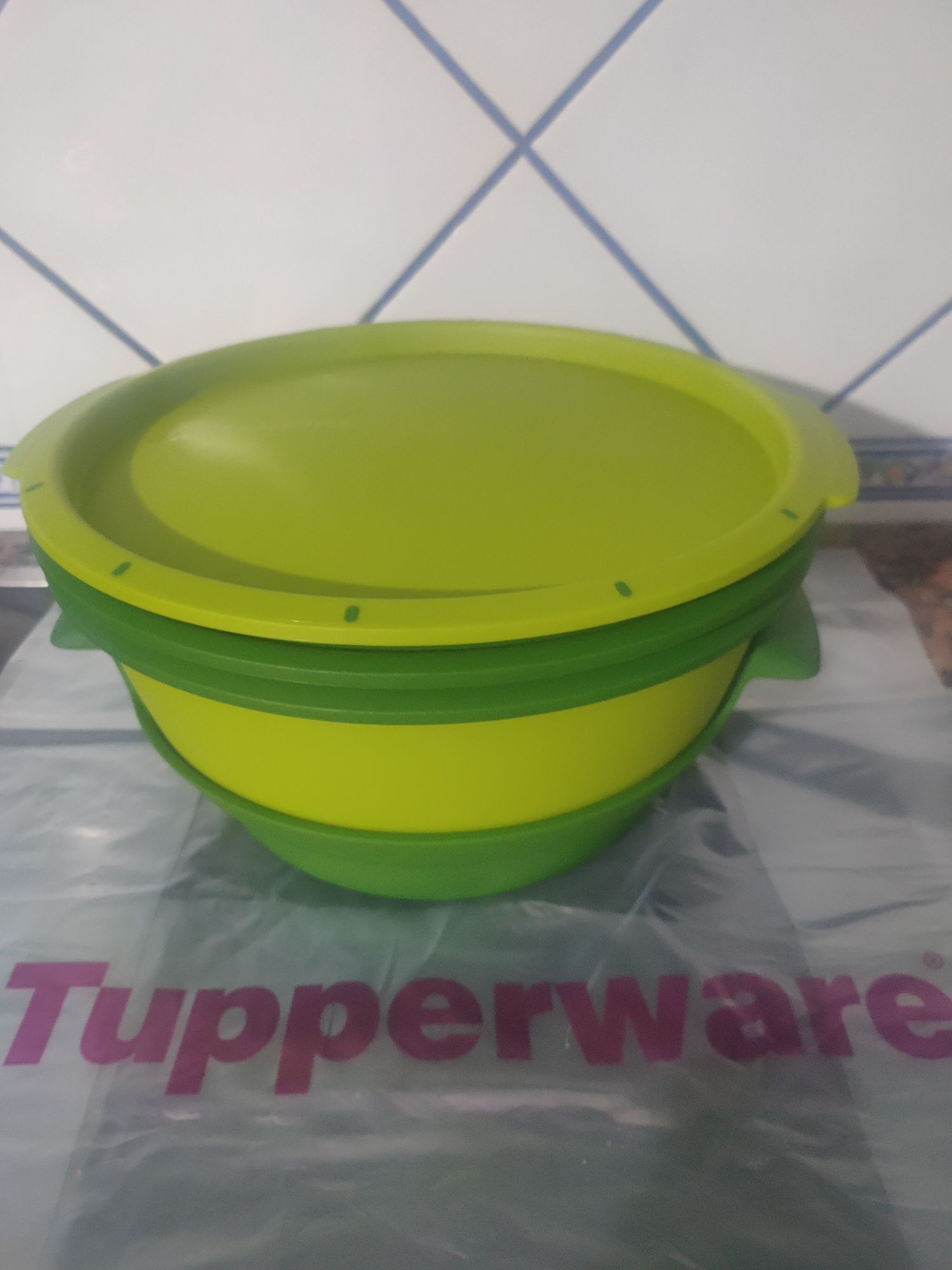 Micro gourmet com formas tupperware