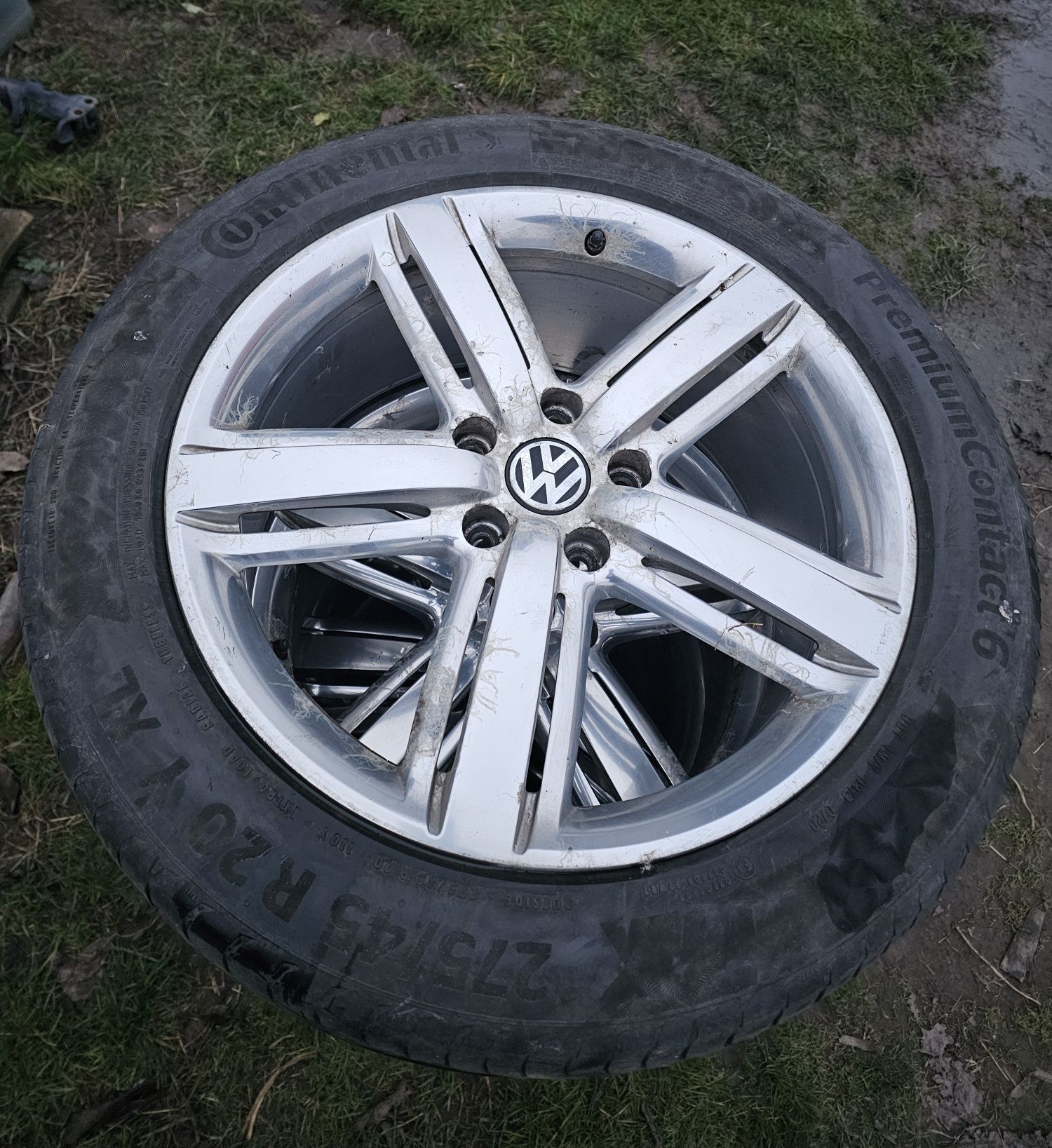 Koła felgi alu oryginał VW 7P6 BBS 20" 5x130 9j et57 opony 275/45R20