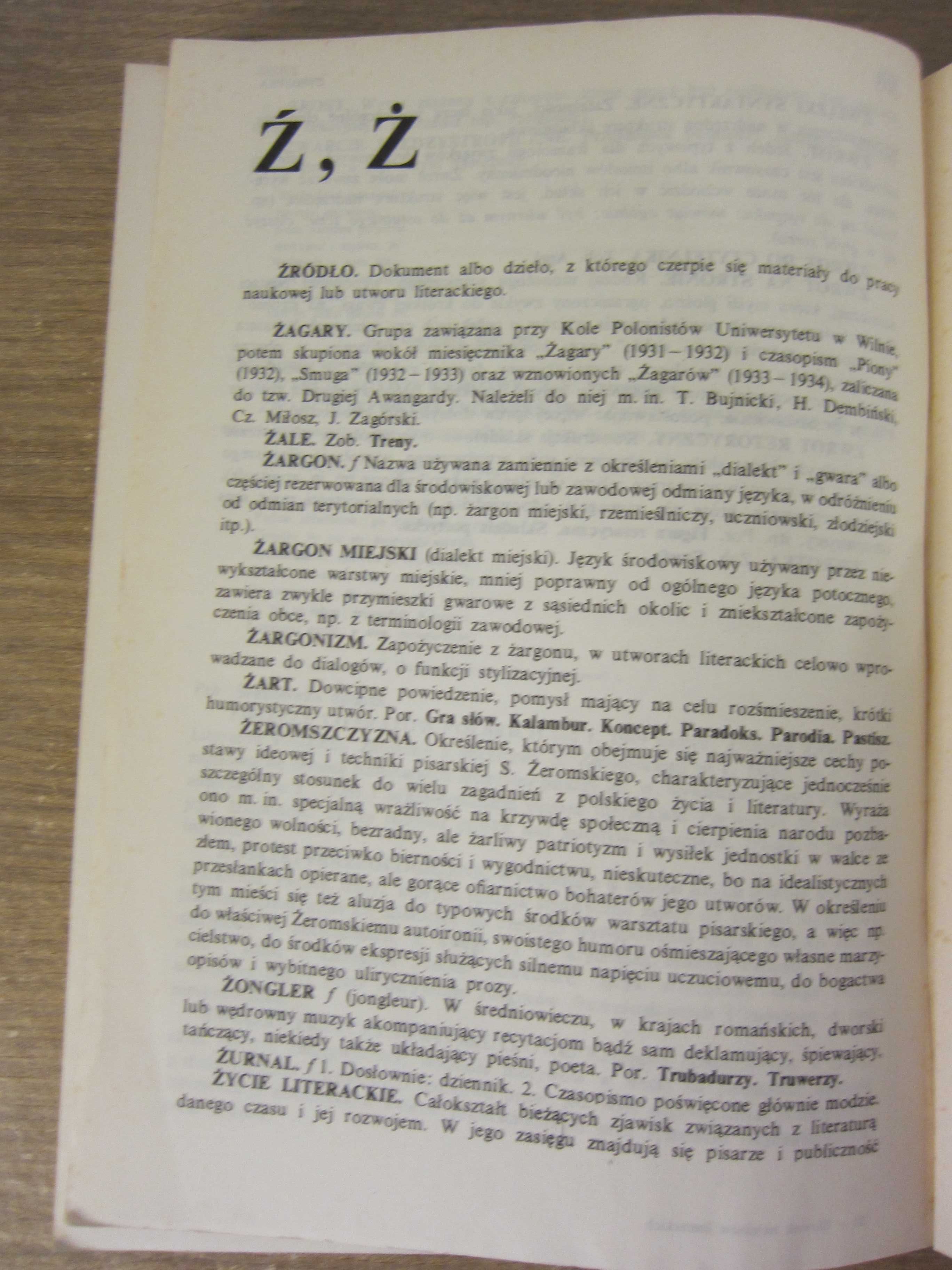 Stanisław Sierotwiński Słownik Terminów literackich