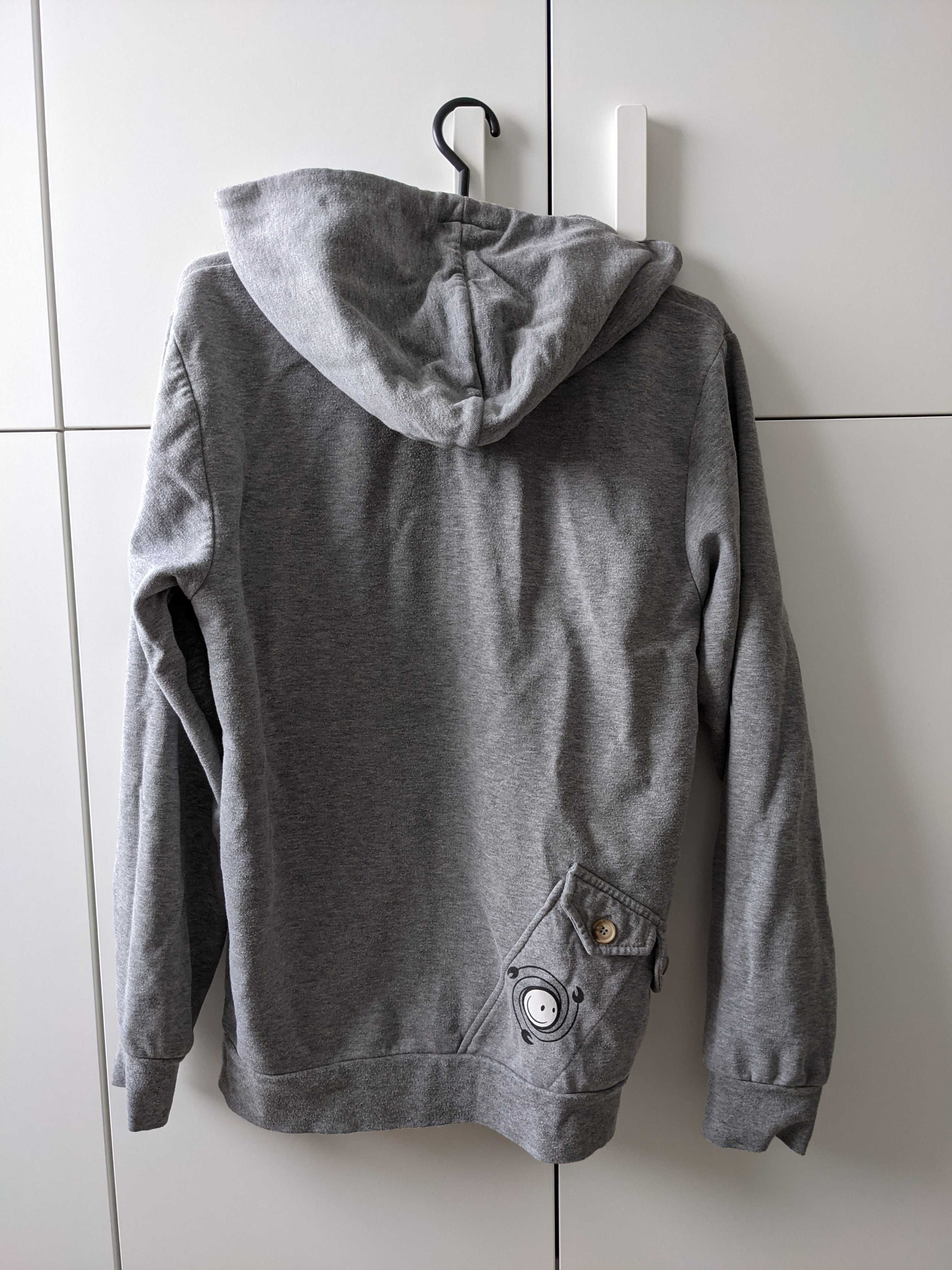 Bluza z kapturem Turbokolor siwa rozmiar M