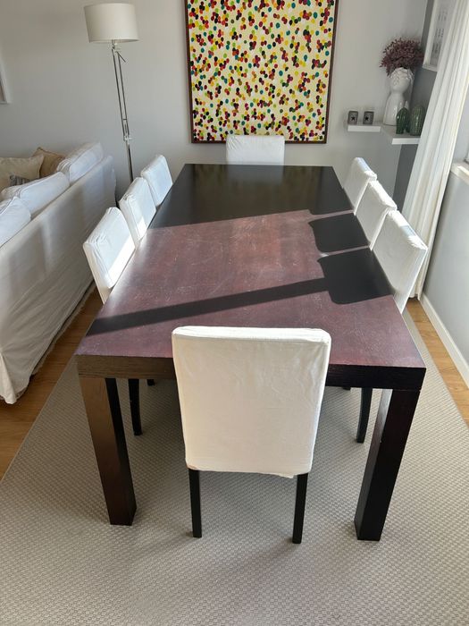 Mesa de jantar madeira (2.20m x 1.00m)