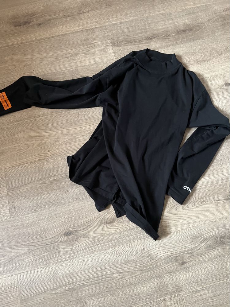 Heron Preston Turtleneck лонгслив гольф водолазка, стиль вышивка