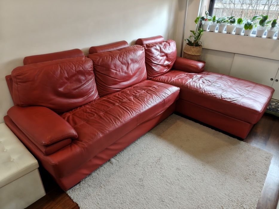 Sofá Chase Long Vermelho Tinto