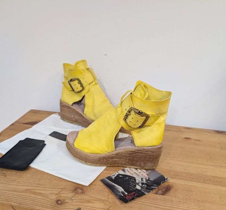 38 sandały skóra naturalna żółte A.S. 98 sandałki