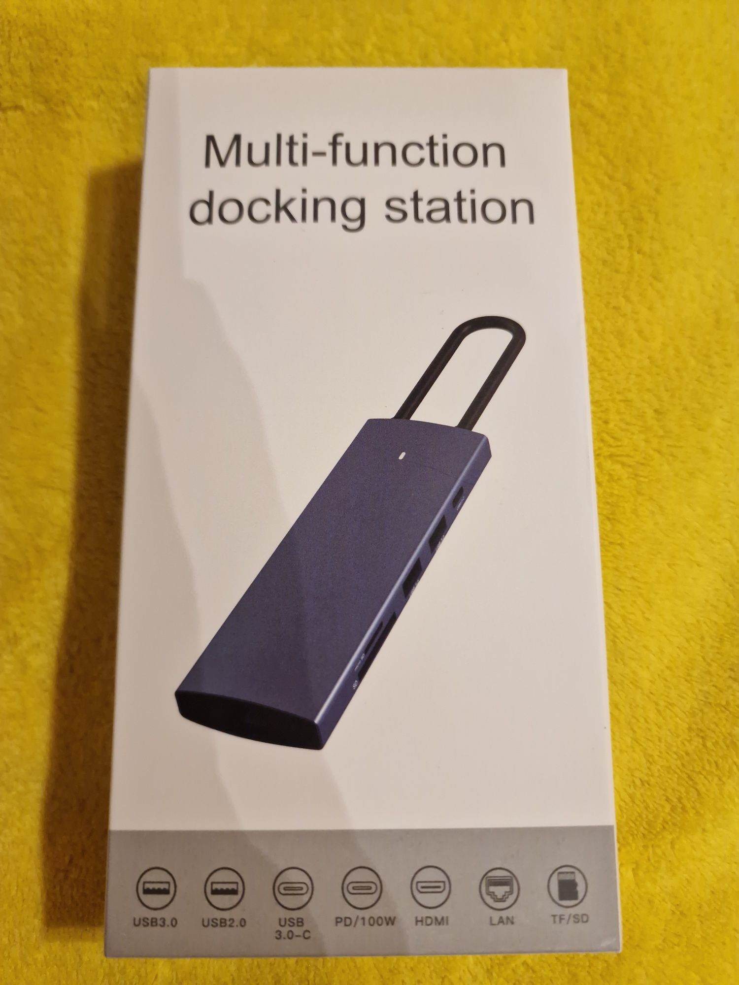 Stacja dokująca Hub USB C - HDMI 4K/60Hz, Gigabit Ethernet, PD 100W,