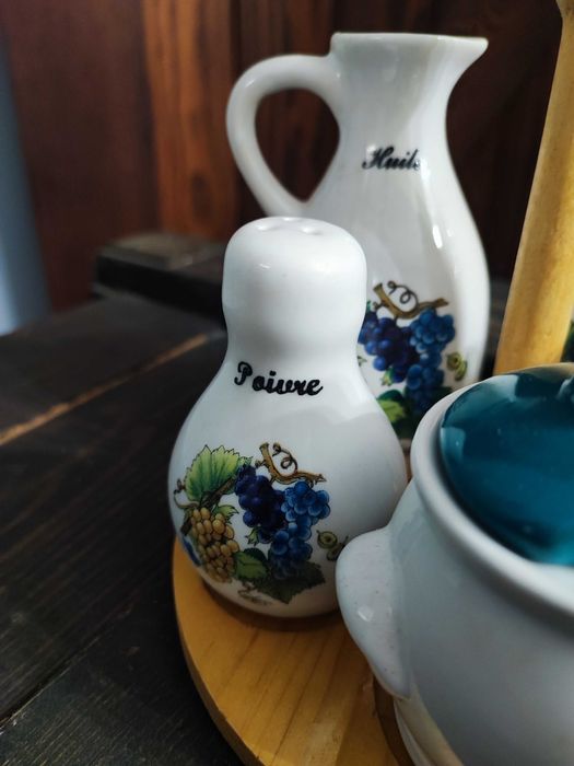 Zestaw do przypraw winogrono Vintage chińska porcelana