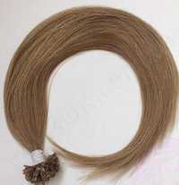 Натуральные волосы на кератиновых капсулах, длина 50 см.