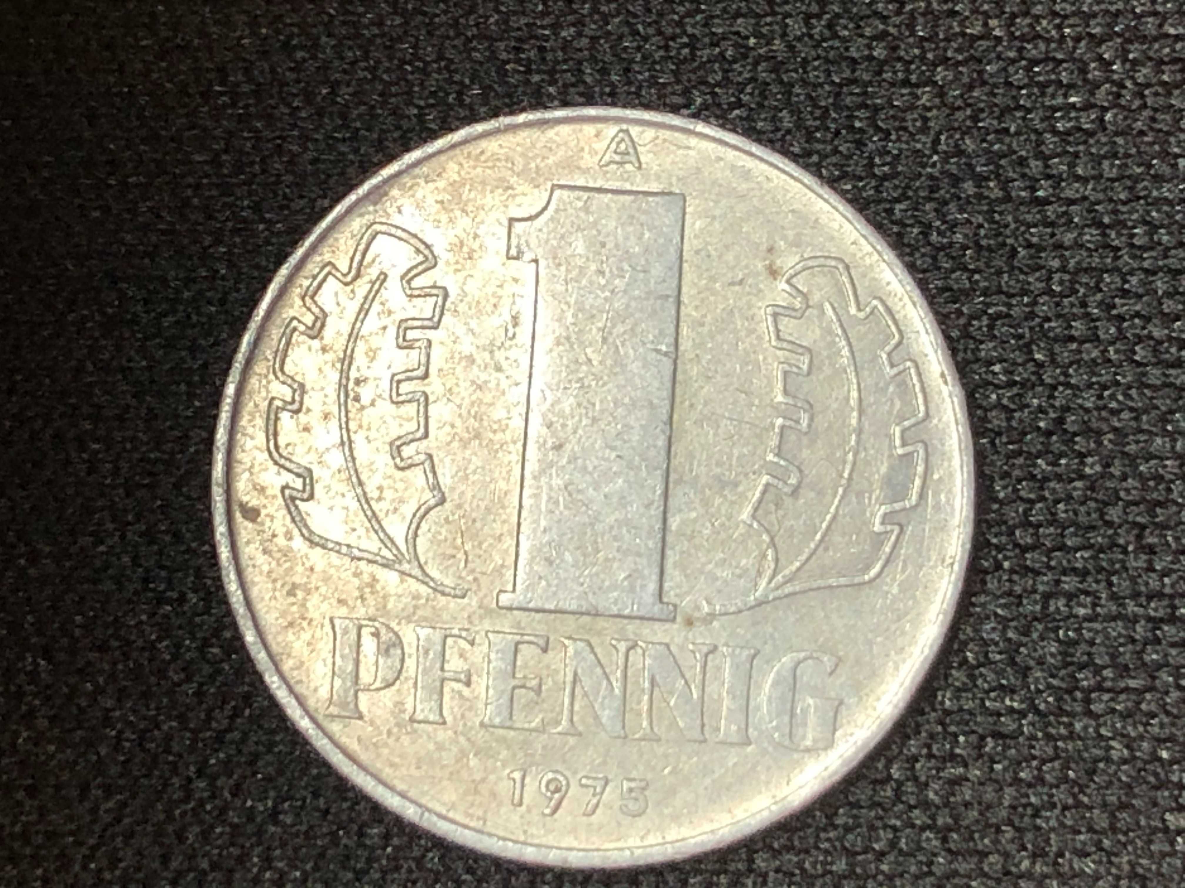 Lote Antiga R.D.A. - 1 e 50 Pfening e 1 Mark - 4 moedas