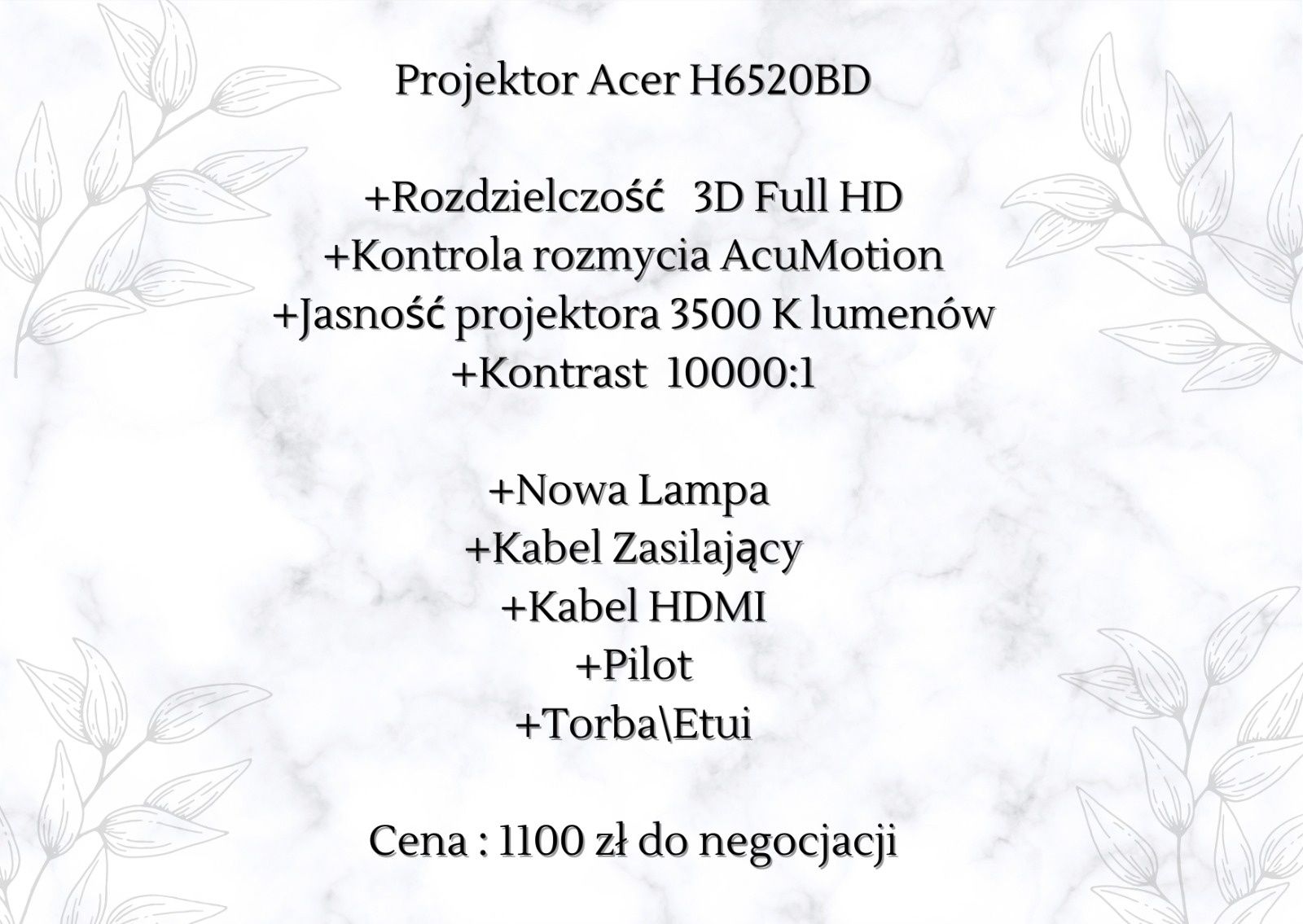 Projektor Acer sprzedam