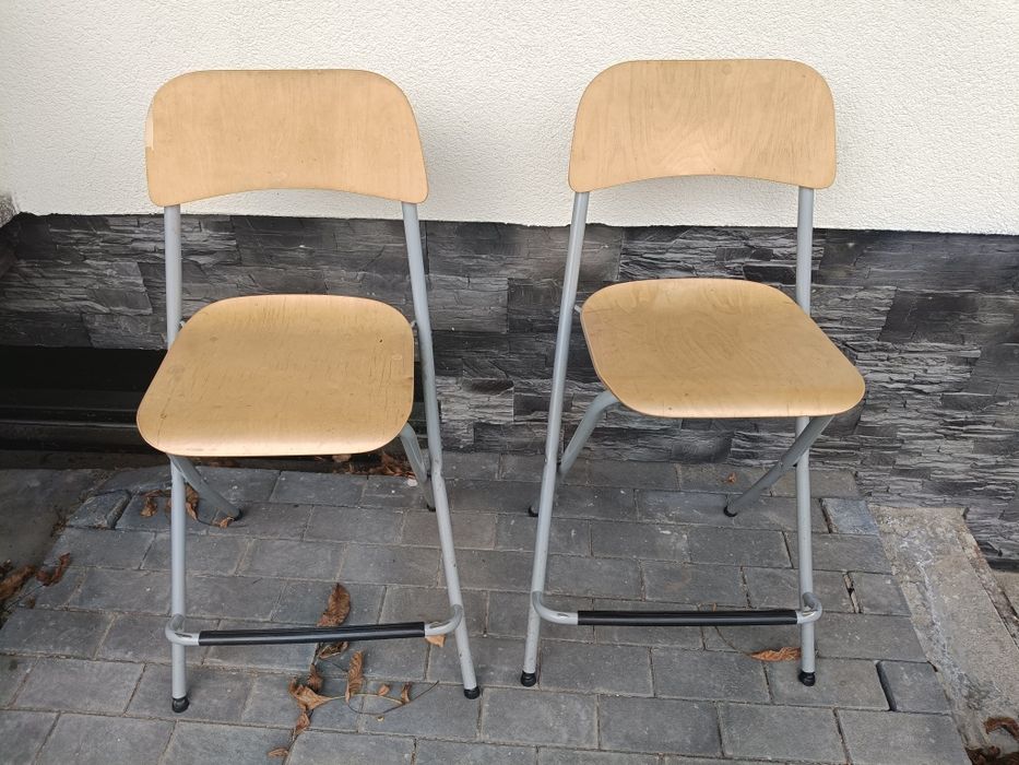 2 dwa hokery krzesła Franklin Ikea używane