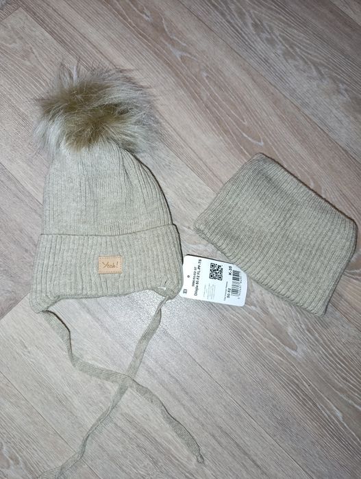 Зимова шапка + хомут для дівчинки новий
