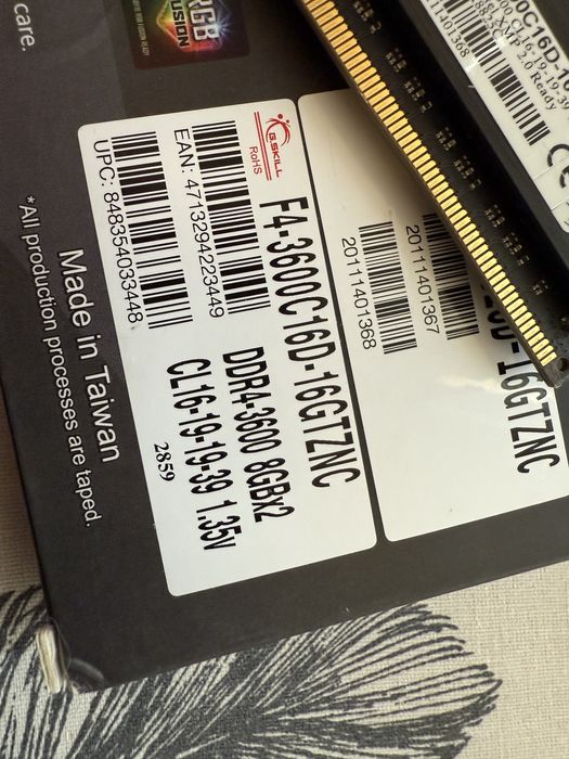 G.SKILL Trident Z Neo DDR4 16GB 2x8GB 3600Mhz CL16 cmp 2.0