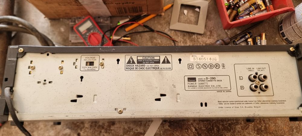 Stary Magnetofon Kasetowy Sansui D-290