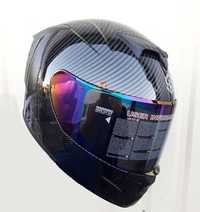 Мото шлем Интеграл LVS цвет Carbon с встроенными очками
