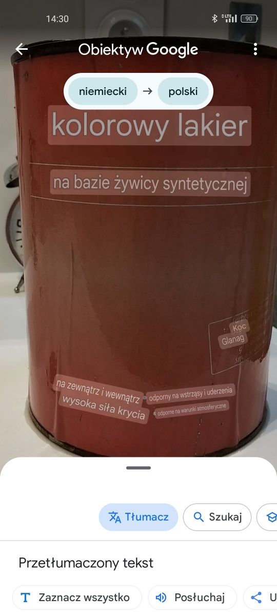 Kolorowy lakier na bazie żywicy syntetycznej kolor czarny 2.5L