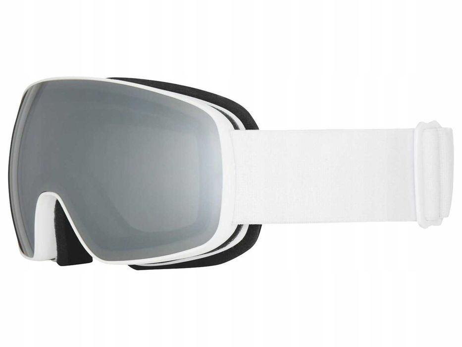 Gogle narciarskie CRIVIT i snowbordowe dla dzieci białe UV 400 kat. S3