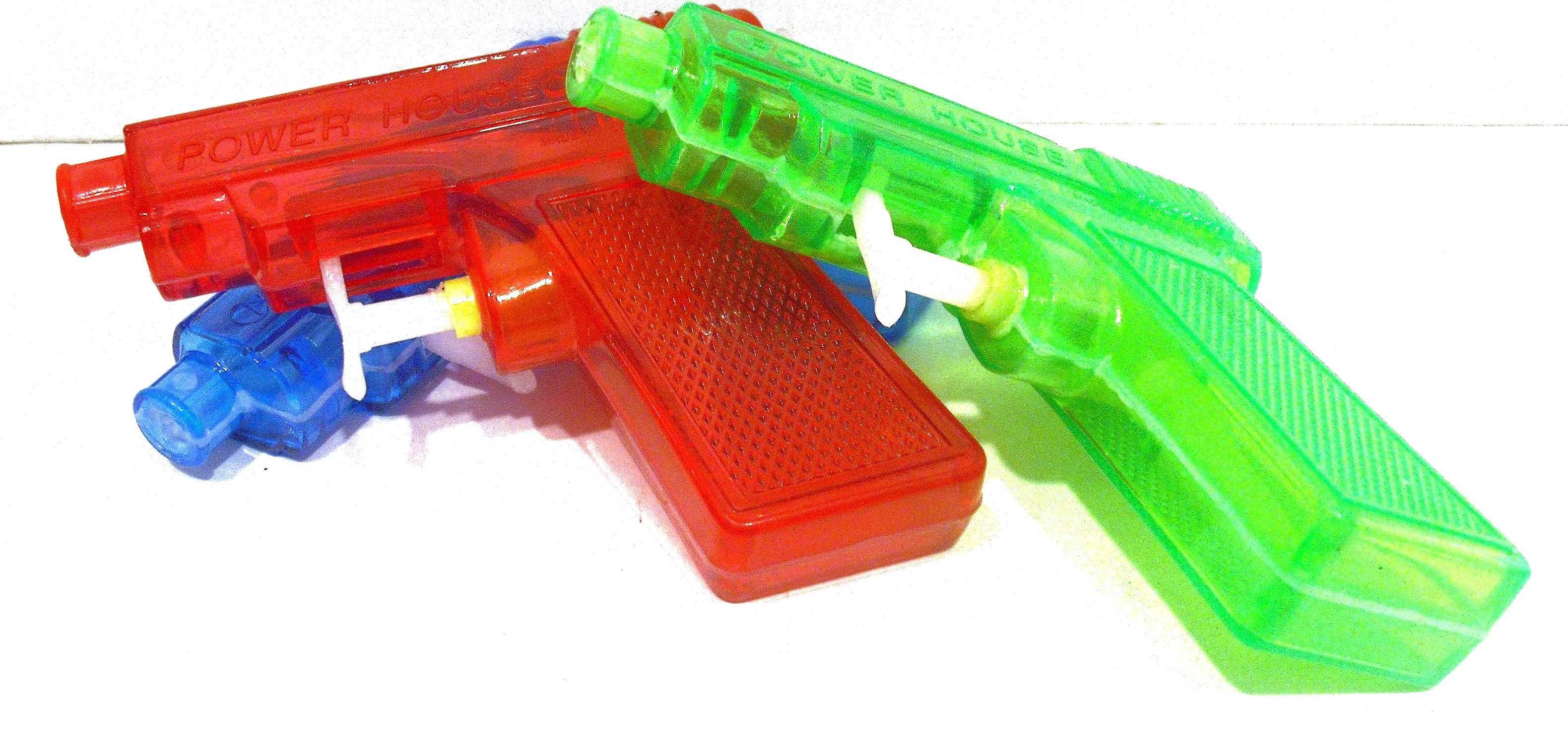 3 x Pistolas de água - Bisnagas antigas Power House
