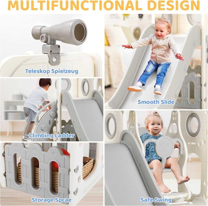 Nowa zjeżdżalnia / plac zabaw / huśtawka / 5w1 / dla dzieci / W60!