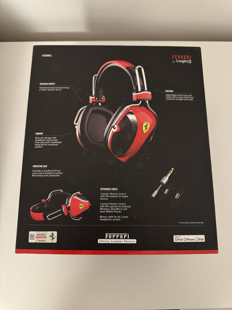 Rarytas słuchawki Ferrari P200 Logic3 Scuderia Ferrari