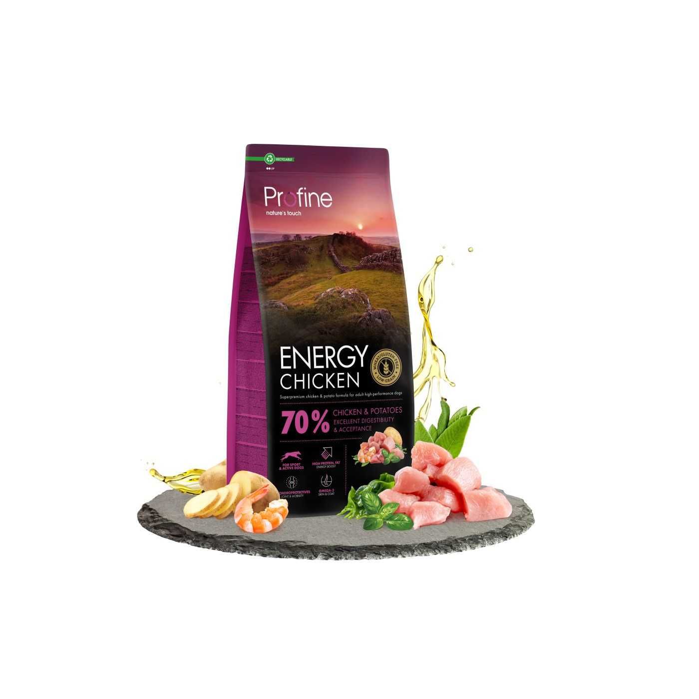 Корм для активних собак Profine Energy Chicken 12 кг (курка)