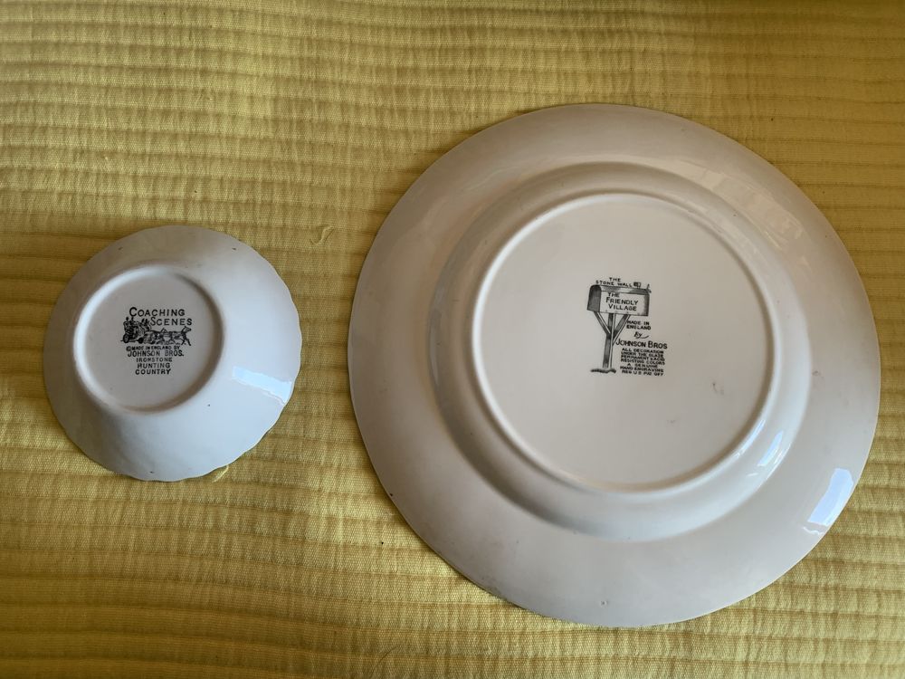 Pratos de porcelana inglesa