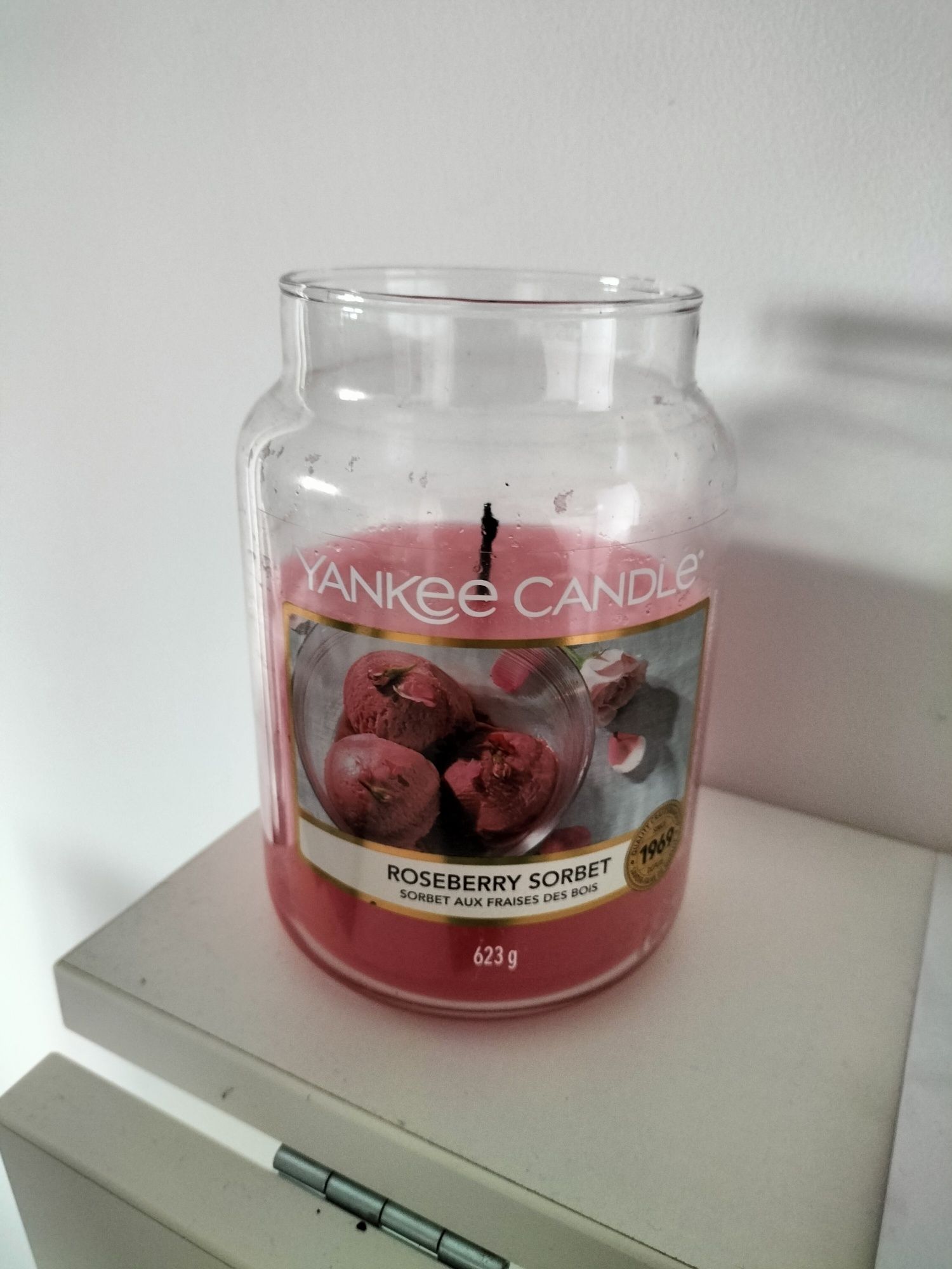 Duża yankee candle Roseberry sorbet