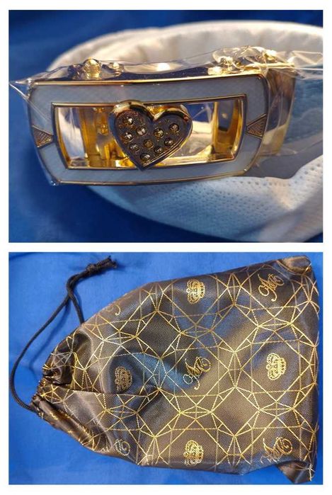 Anthoni Crown Cinto azul para mulher Tam 85 (244)