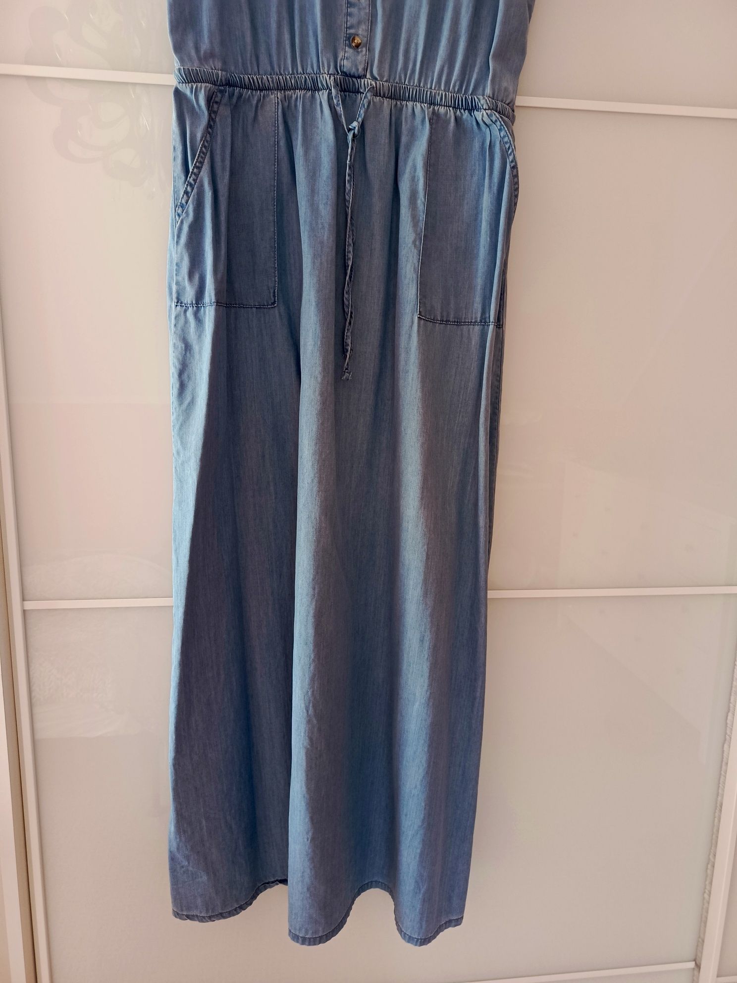 Sukienka jeansowa długa roz 42 XL delikatny jeans na lato nowa bez met