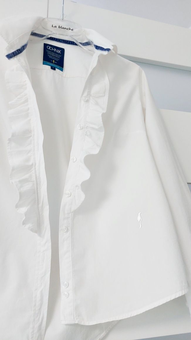 Piękna koszula Ochnik S biała bawełna 100% fit nowa