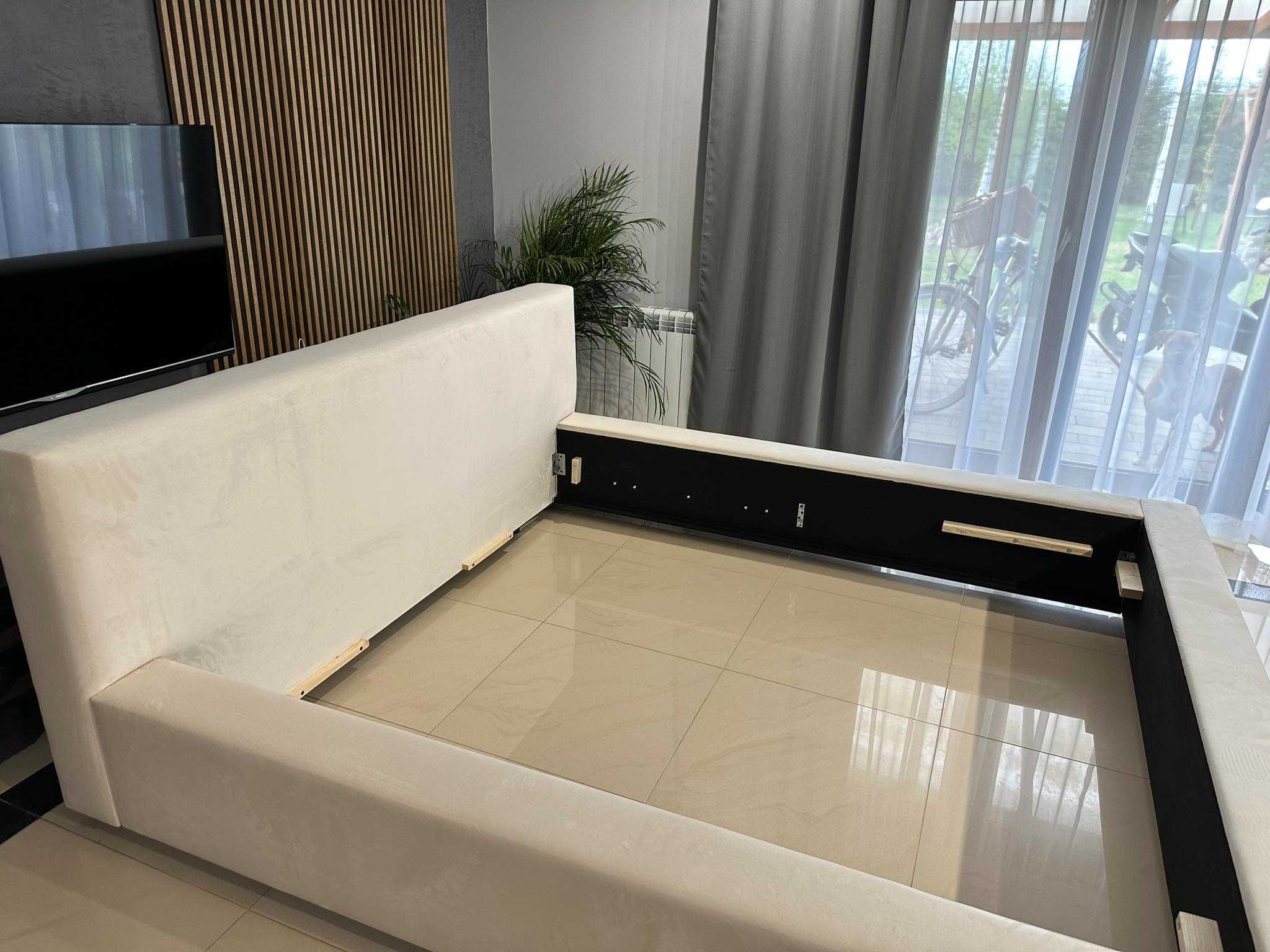 Łóżko  tapicerowane/sypialniane VERONA 160x200 z pojemnikiem+ stelaż