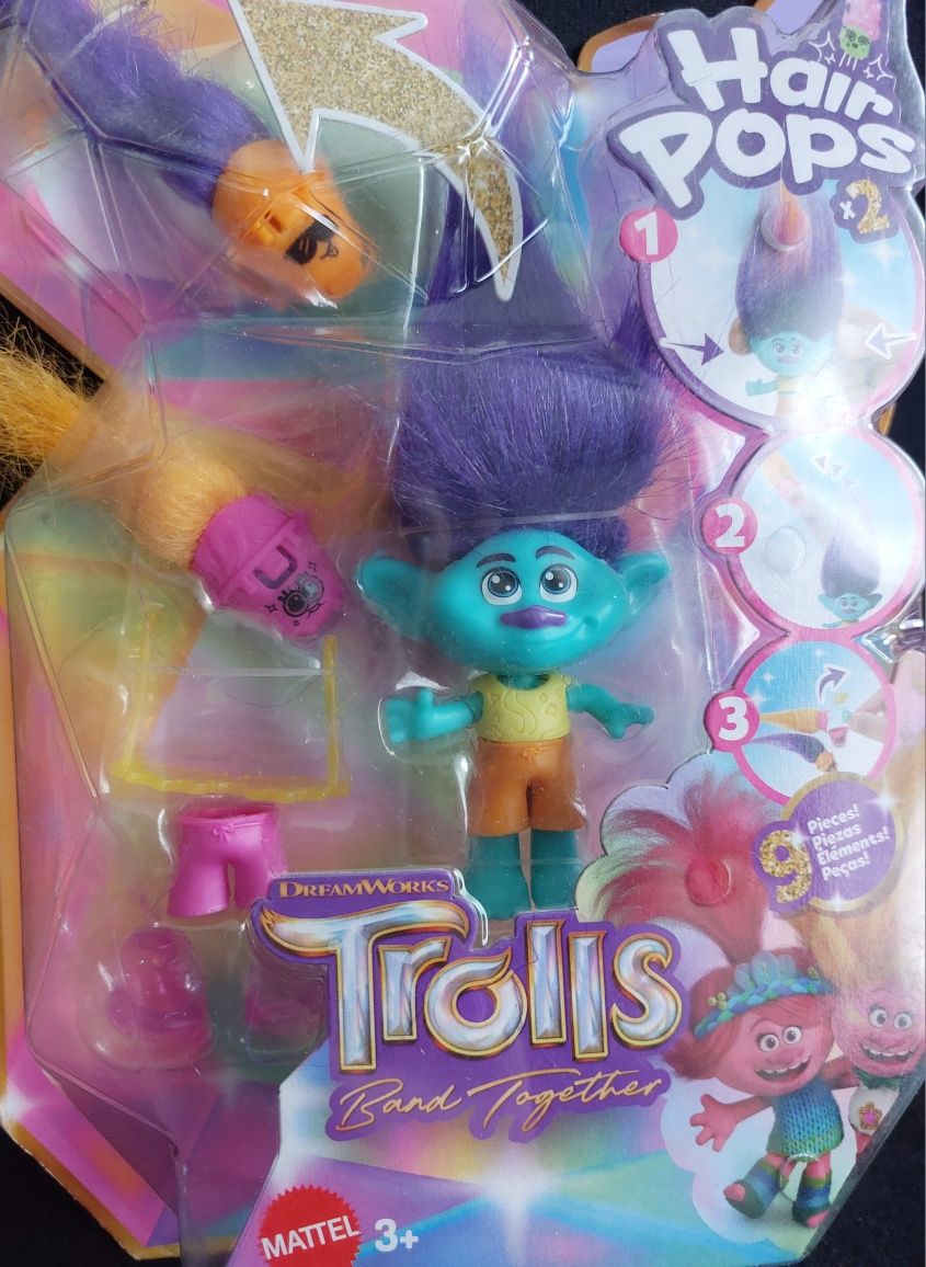 lalka figurka trolls hair pops mruk mettel nowa