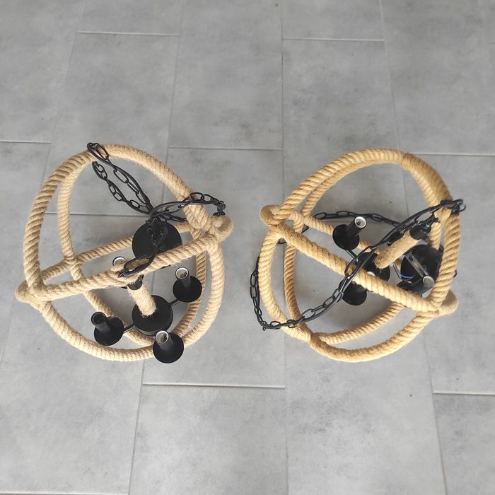 Креативна люстра з мотузок.