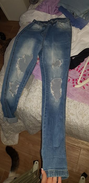 calças ganga elástica calzedonia