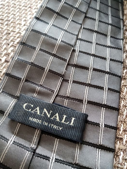 Canali made in Italy silk tie jedwabny krawat