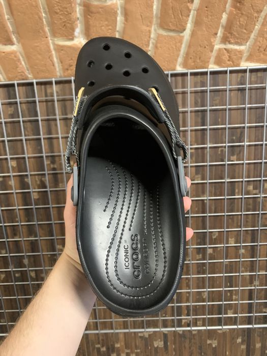 Сандалі Crocs оригінал чорні чоловічі шльопанці зручні літні крокси