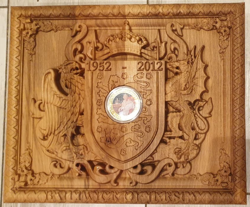 Колекційна монета 50p Jersey Джерсі 2011 в дерев'яному оздобленні.