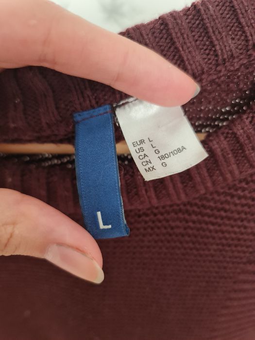 Sweterek bordowy oversize, unisex