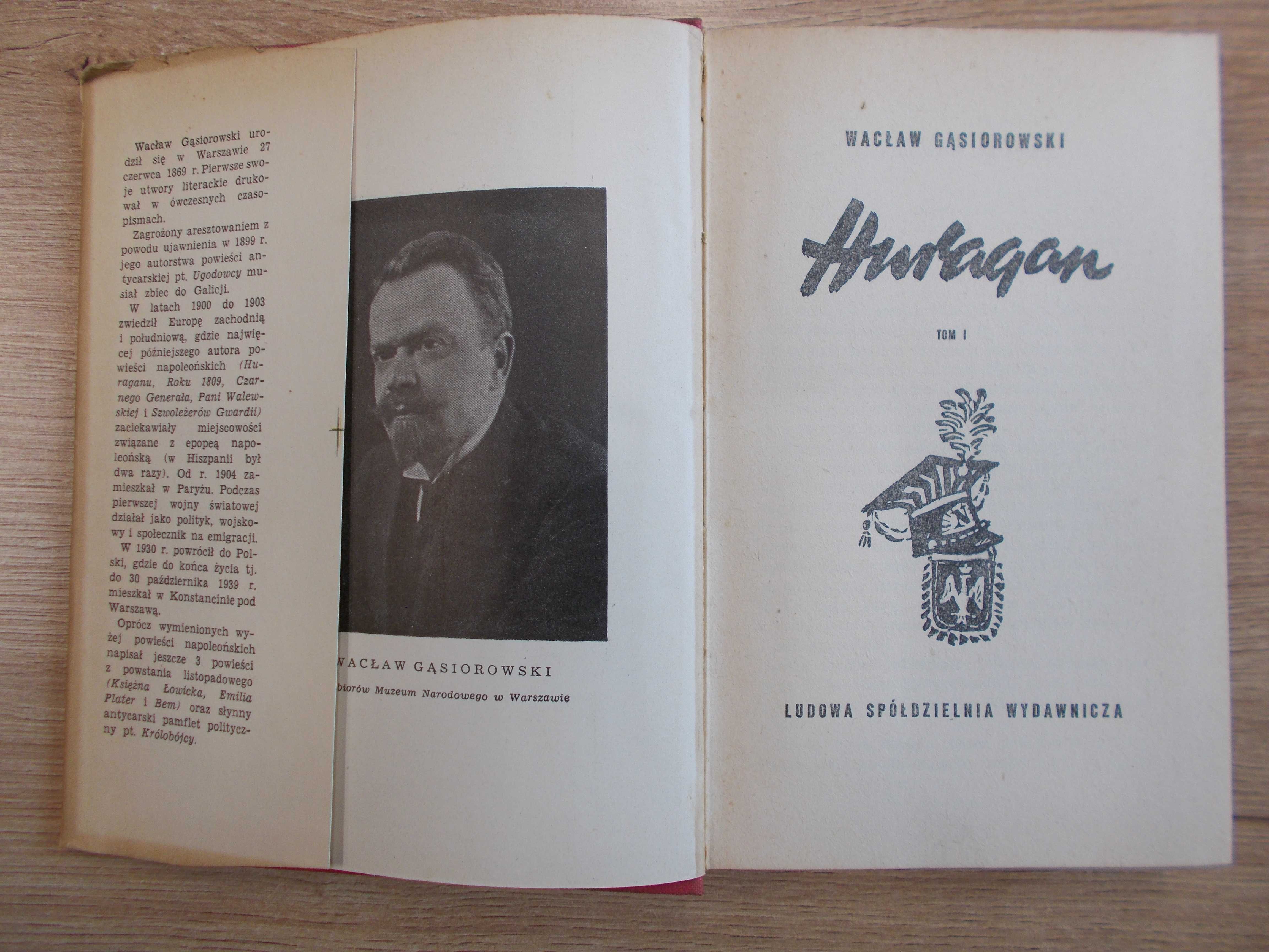 Stare powieści historyczne z 1959 r. - Wacław Gąsiorowski Huragan