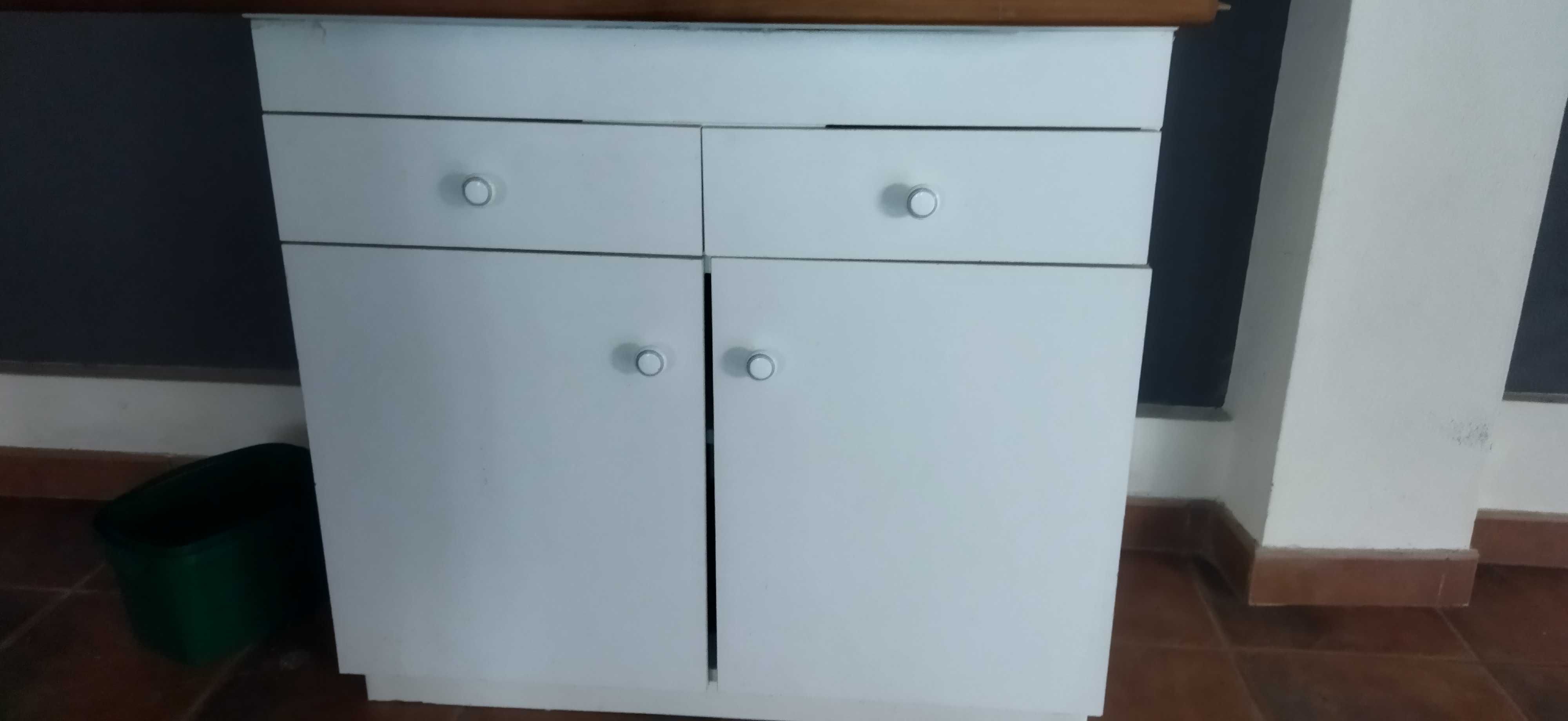 Armário 2 portas e 2 gavetas Branco