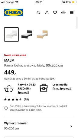 Łóżko Malm IKEA