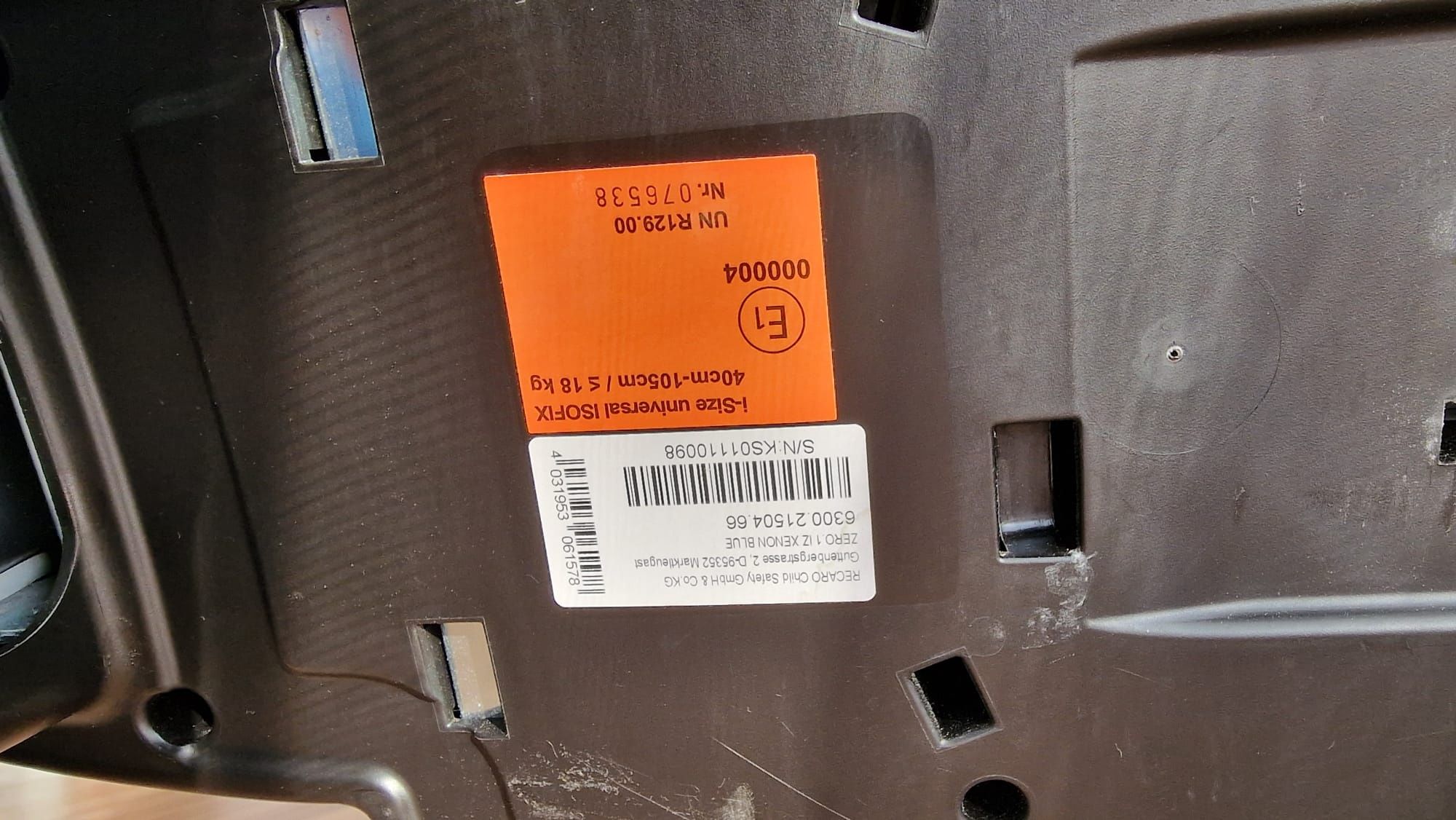 Recaro Zero1 I-Size fotel obracany 360 stopni 0-18kg