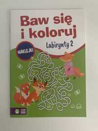 Naklejki "Baw się i koloruj labirynty 2" wyd. Zielona Sowa